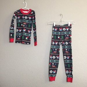 Hanna Andersson Festive Kids Pajama Set - Red, Green, Blue